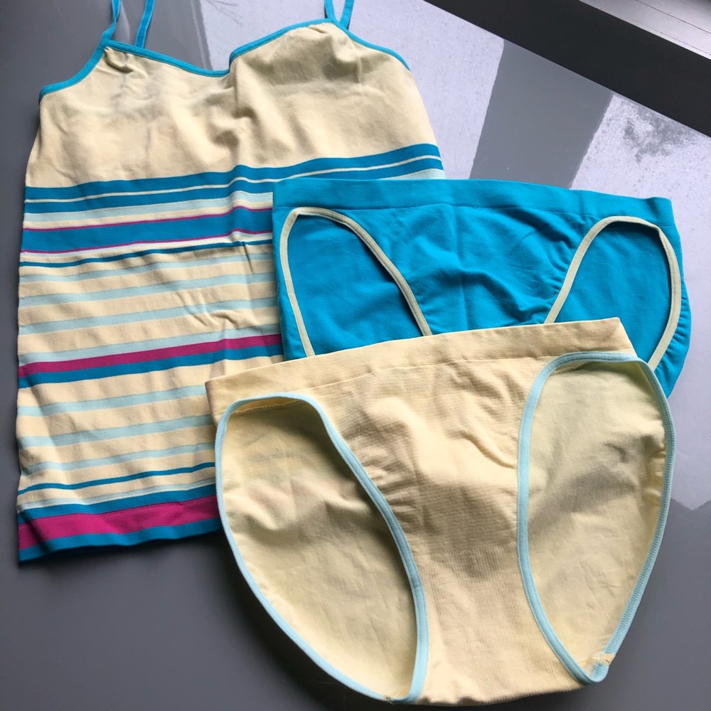 NWOT Striped Tank Top and Panty Set